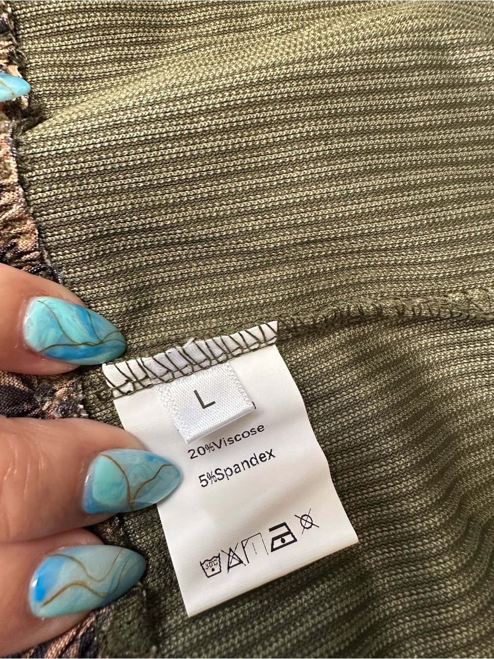 Cherrybetty Shacket army green sz XL w leopard hemline light cord jacket NWOT - Picture 14 of 14